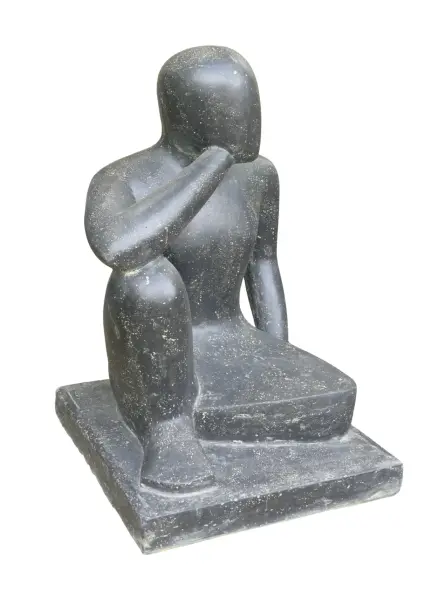 Product image 6 of the product “Sculpture of seated thinking Person, 80 cm ”